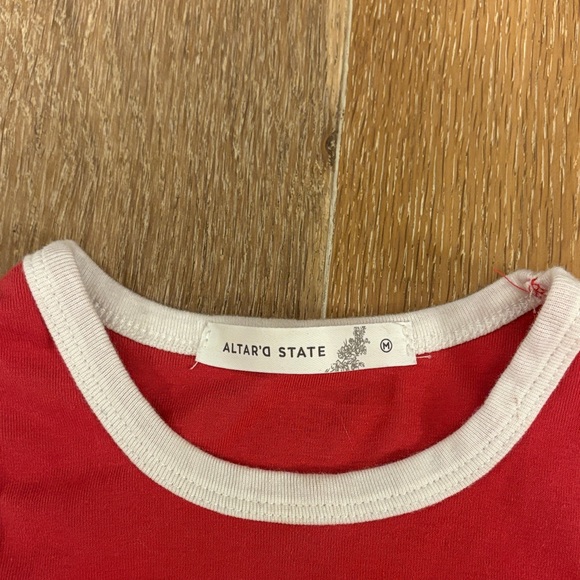 Altar'd State Red USA Crop Top - Picture 2 of 4